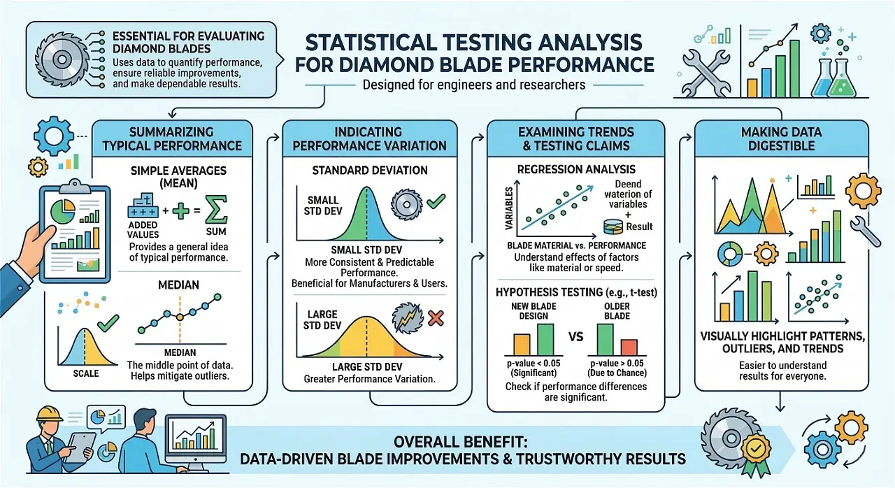 statistical testing analysis for diamond blade performance